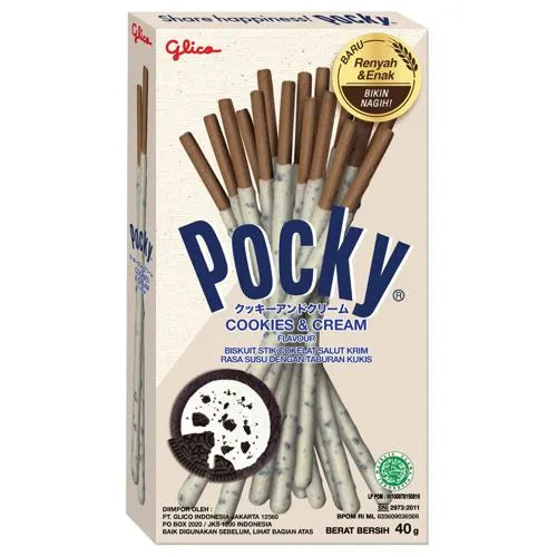 Pocky cookies and cream